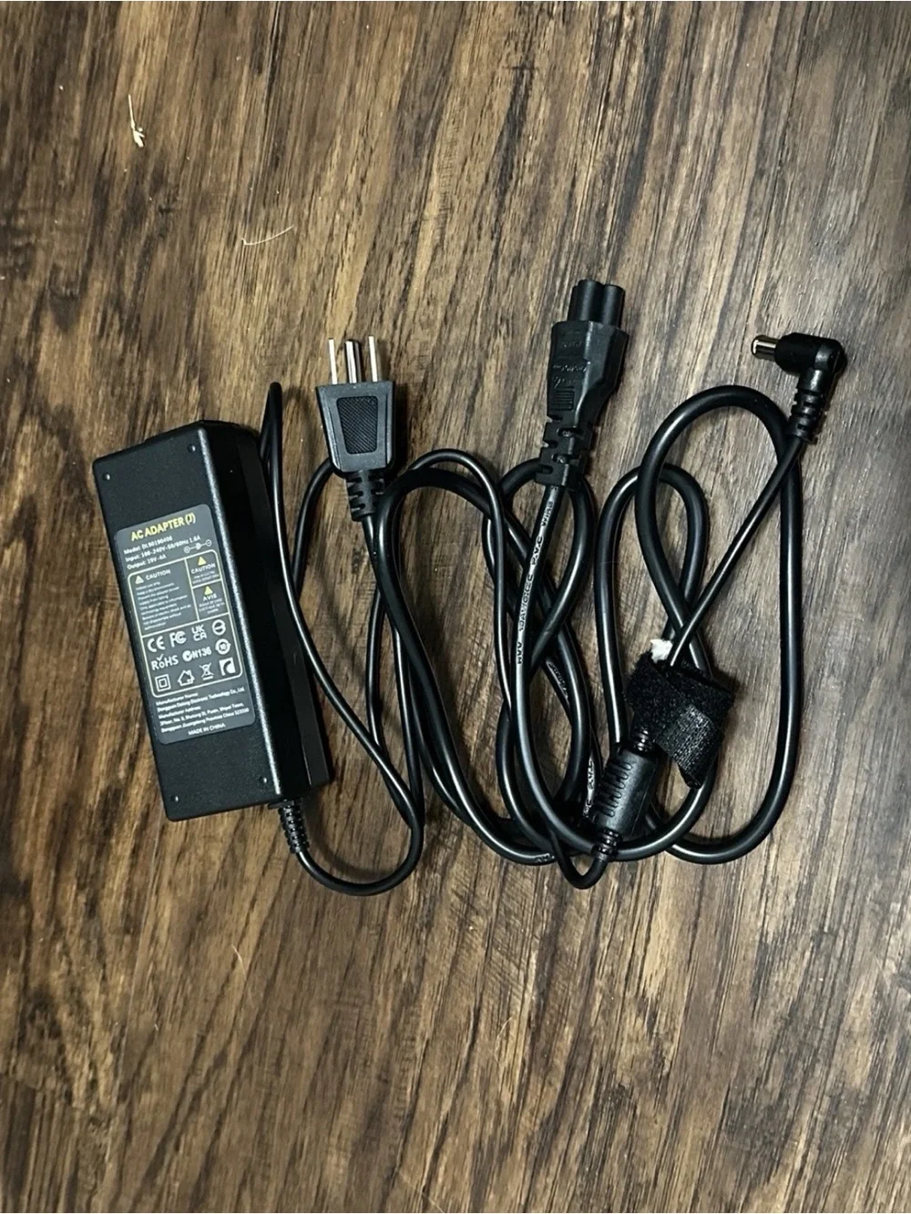 Universal Black Laptop Charger with DC Barrel Connector